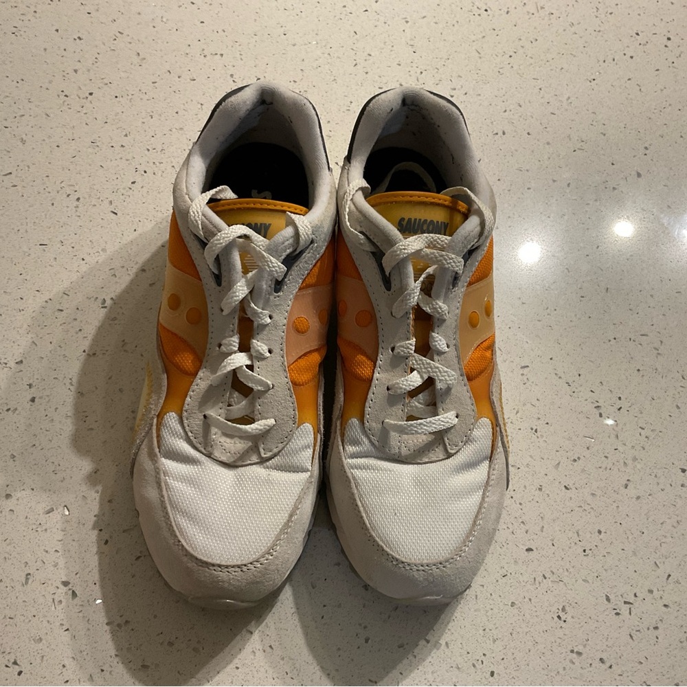 Saucony Vibrant Orange and White Running Shoes